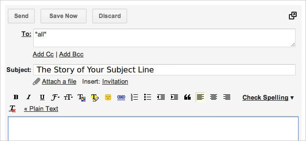 the story of your subject line