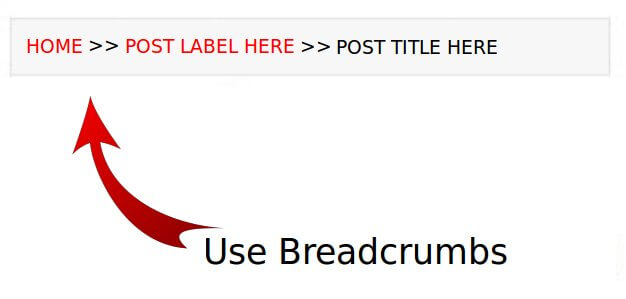 use breadcrumbs