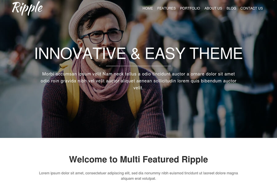 Ripple - Best Free Landing Page WordPress Themes