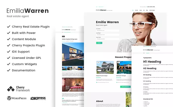 Emilia Warren - Real Estate WordPress Theme