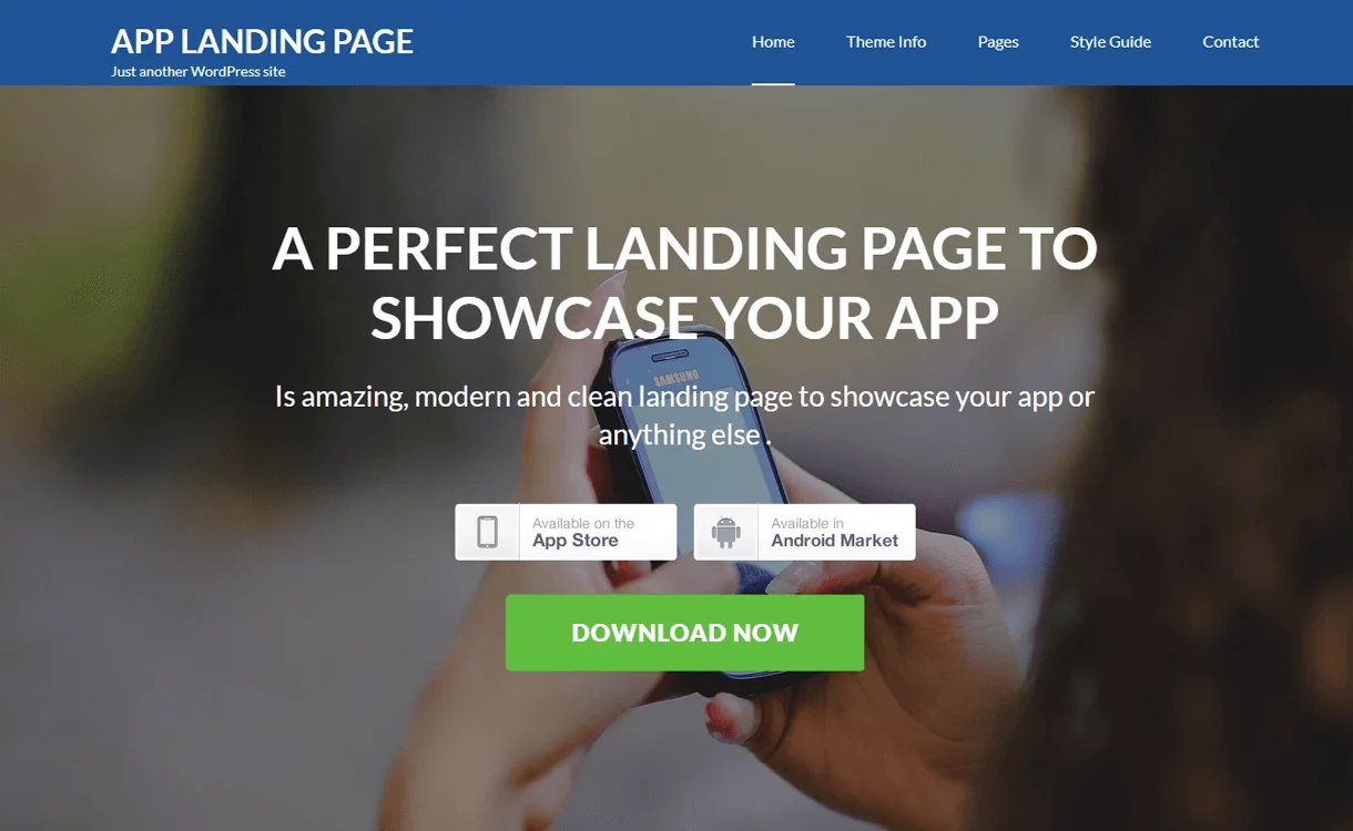 App Landing Page - Best Free Landing Page WordPress Themes