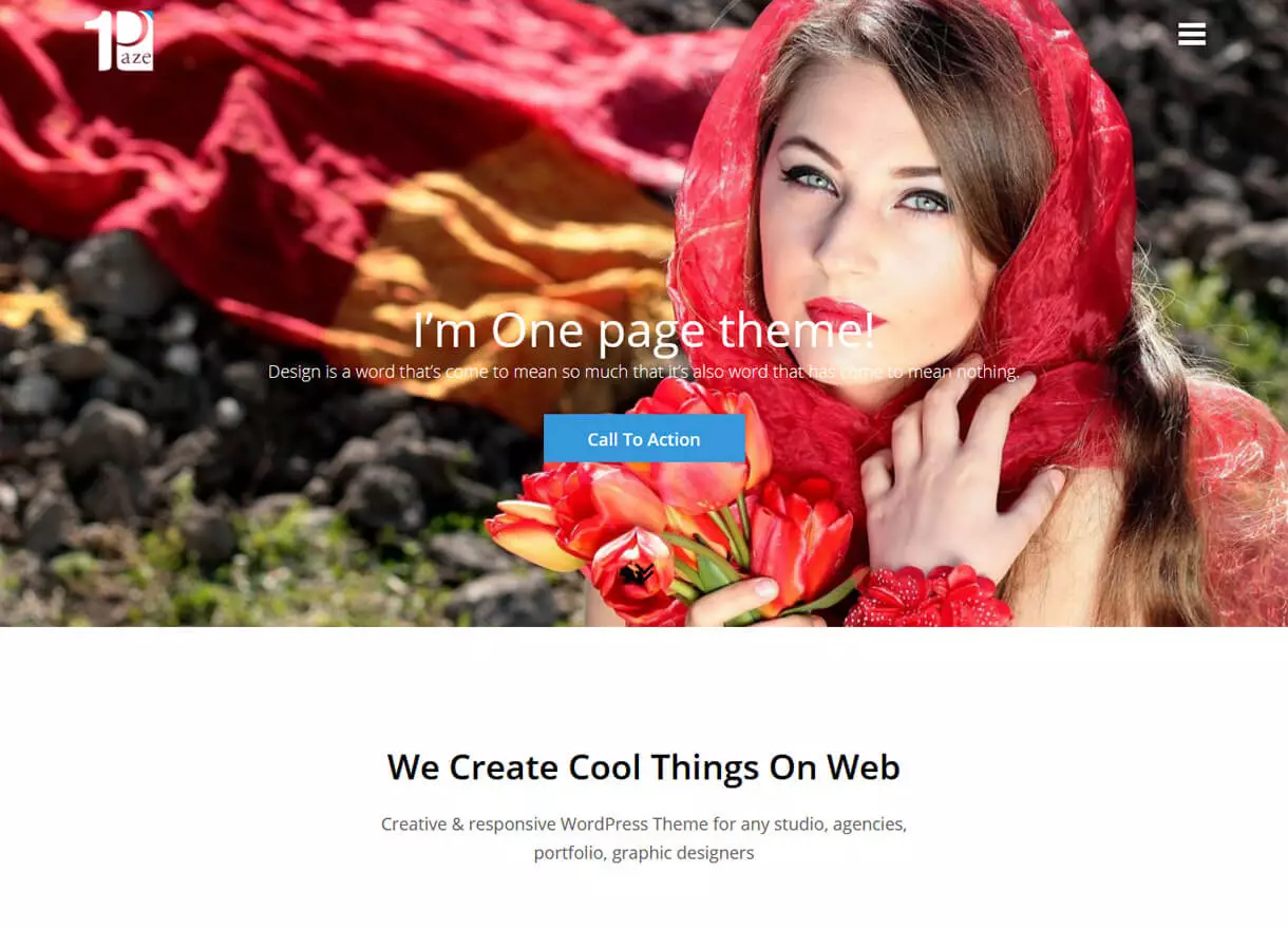 One Paze-Best Free One page WordPress Themes