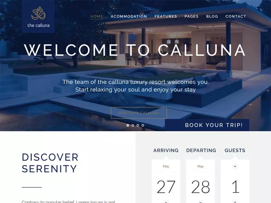 Hotel Calluna - WordPress Hotel and Resort Themes