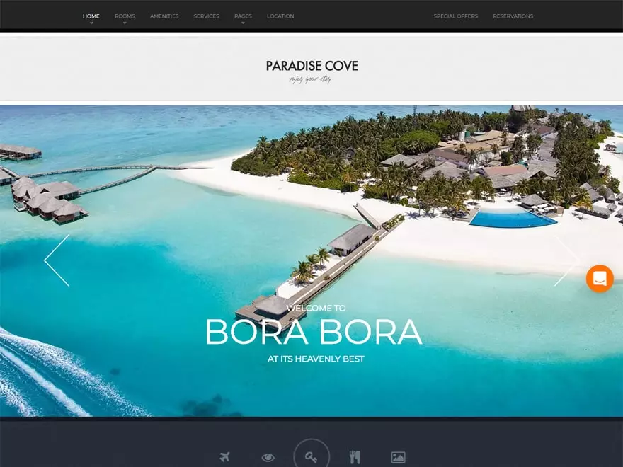 Paradise Cove - WordPress Hotel and Resort Themes
