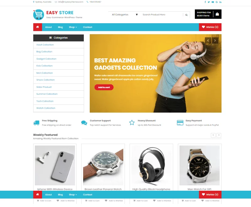 Easy Store – Best E-commerce and WooCommerce WordPress Themes and Templates