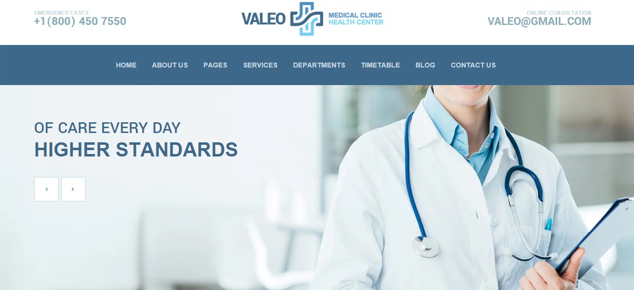 Valeo - Premium Modern Medical WordPress Theme