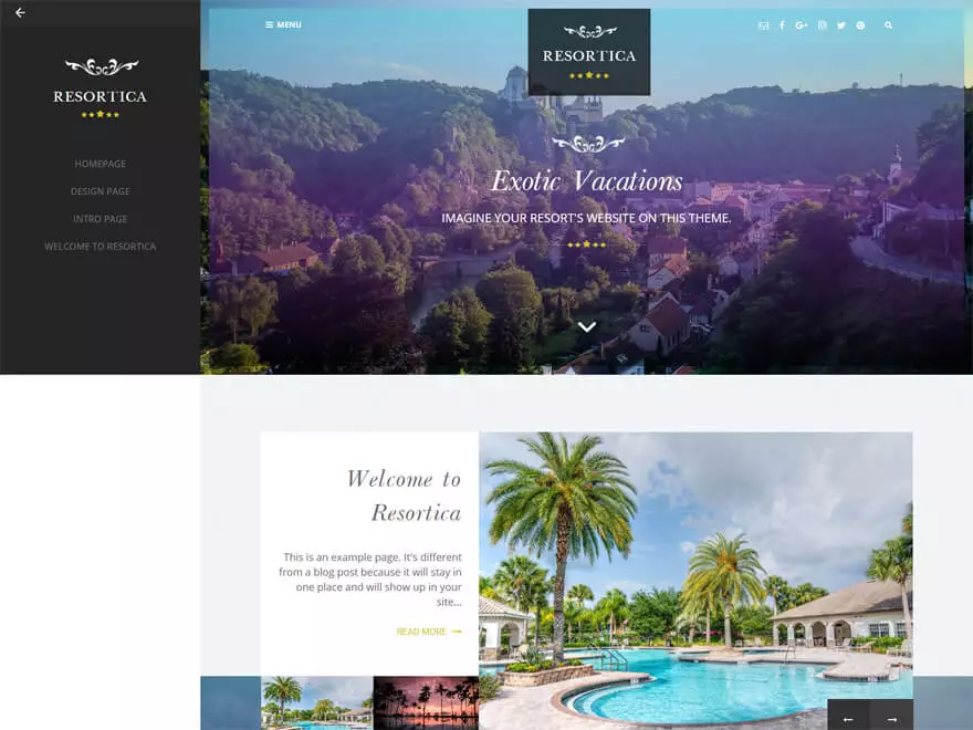 Resortica - Best Free Hotel Resort and BnB WordPress Themes