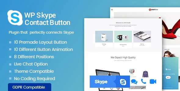 Best WordPress Skype Contact Button Plugins: WP Skype Contact Button