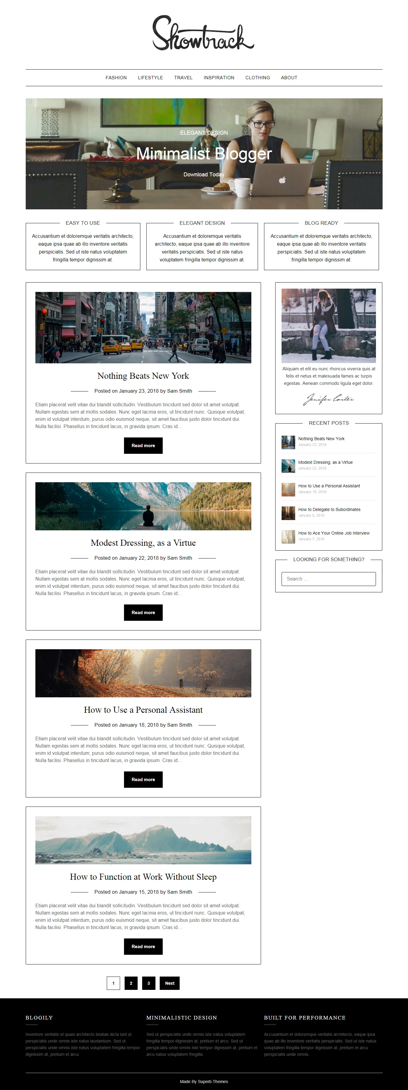MinimalistBlogger – Best Free Minimal WordPress Theme