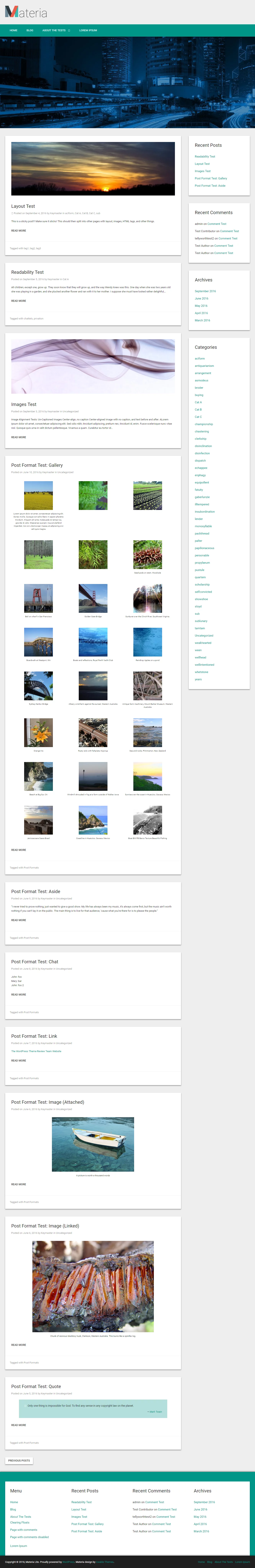 Materia Lite - Best Free Material Design WordPress Theme