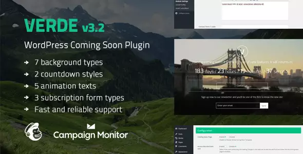 Best Coming Soon & Maintenance Mode Plugin for WordPress: Verde