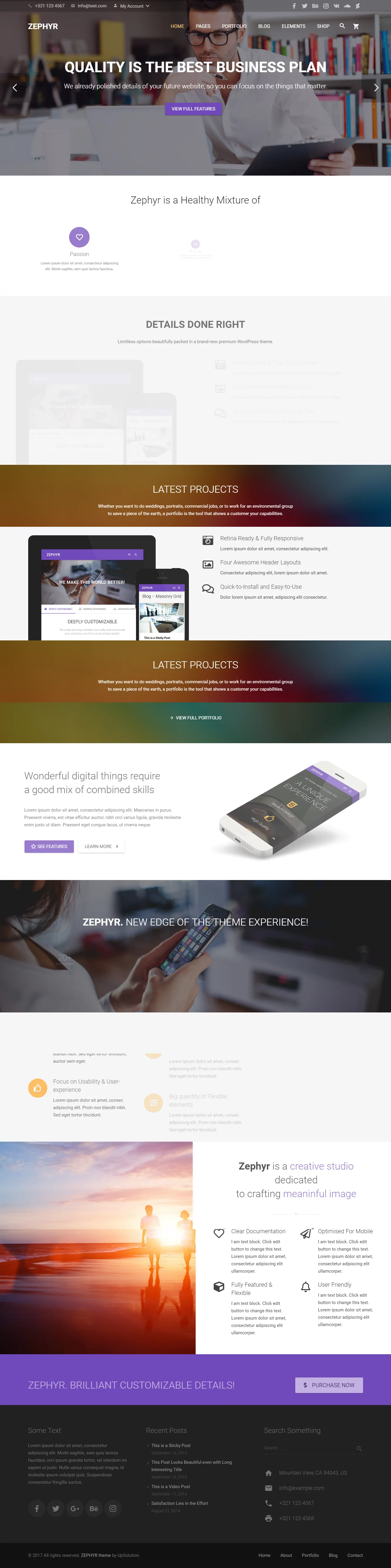 Zephyr - Best Premium Material Design WordPress Theme