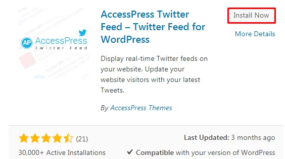 Integrate Twitter feeds on WP website.