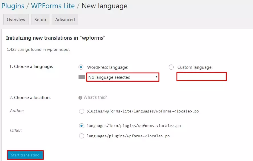 Translate a WP Plugin in Your Language.