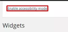 Add Widgets in Accessibility Mode.