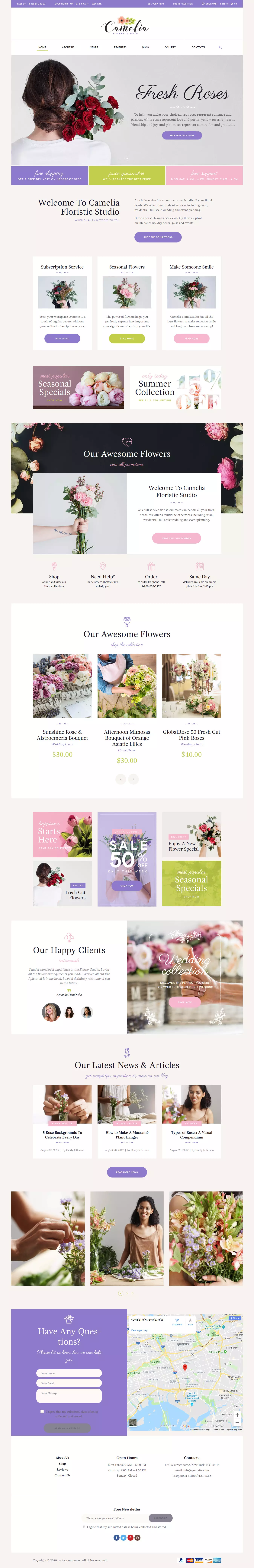 Camelia - Best Premium Florist and Floriculture WordPress Theme
