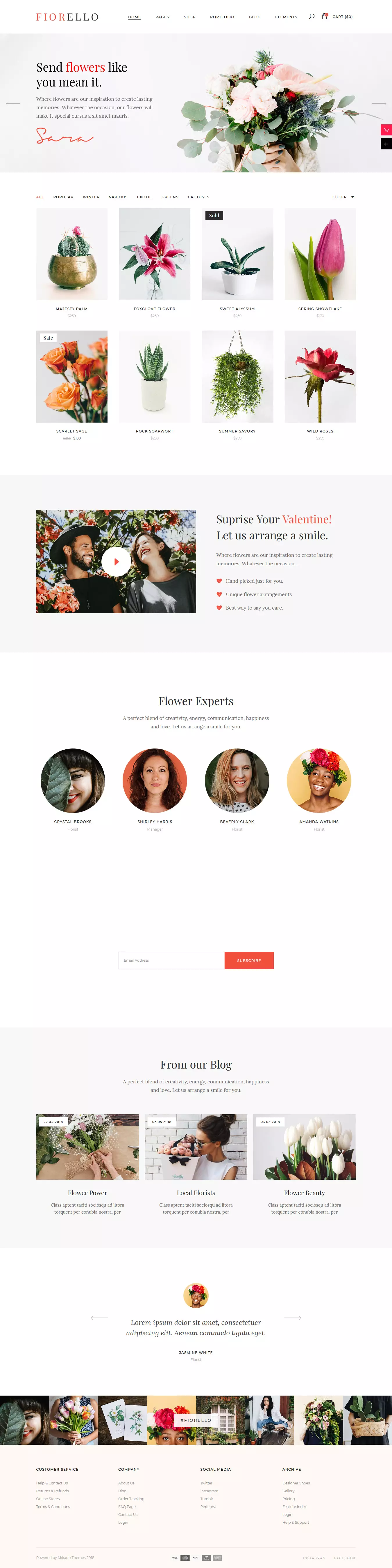 Fiorello - Best Premium Florist and Floriculture WordPress Theme