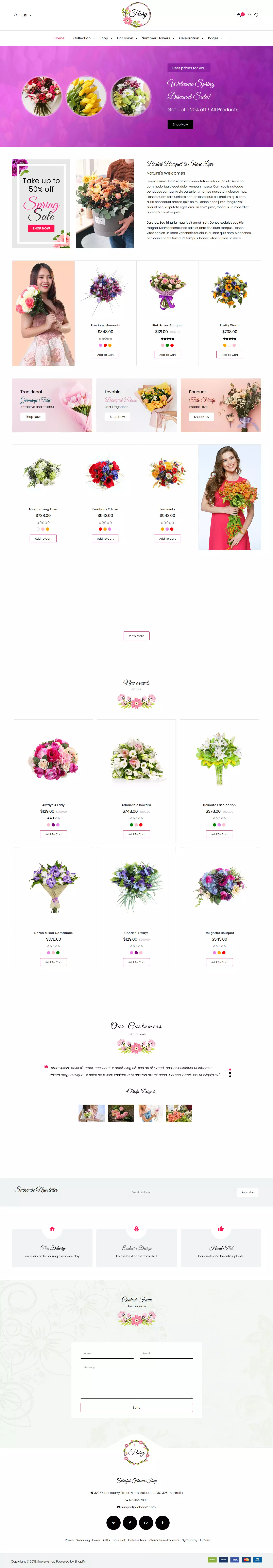 Flory - Best Premium Florist and Floriculture WordPress Theme