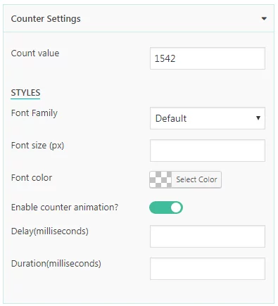 Everest Counter Lite: Counter Settings