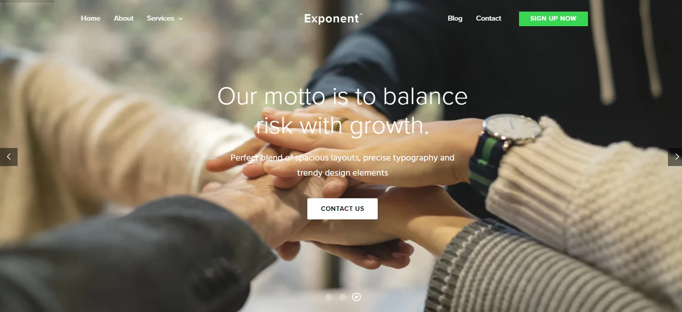 Exponent - Best Financial Company WordPress Theme