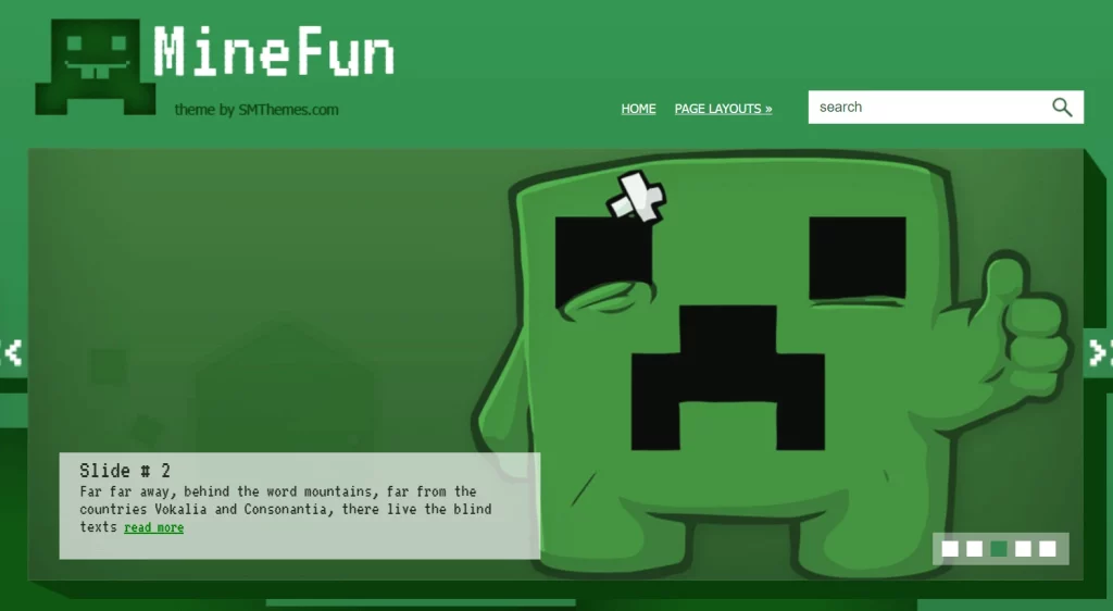 MineFun - Best Free Gaming WordPress Themes