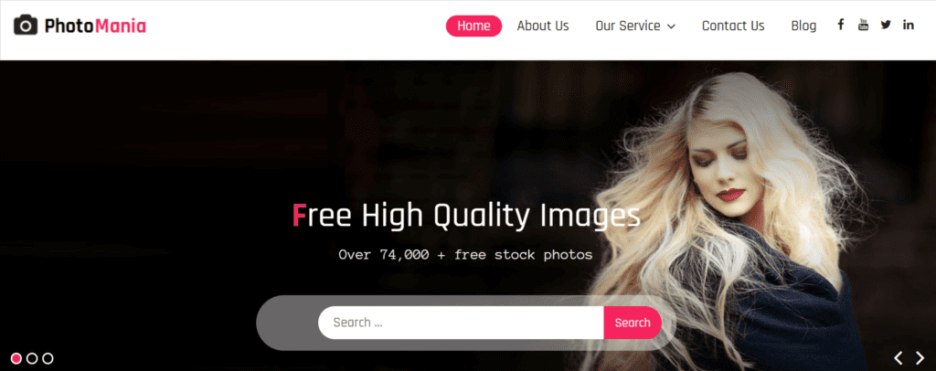 Photomania - Best Free Photography WordPress Theme