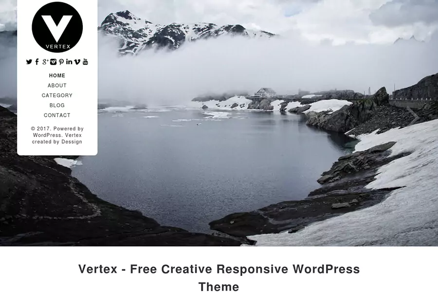Vertex - free portfolio WordPress theme