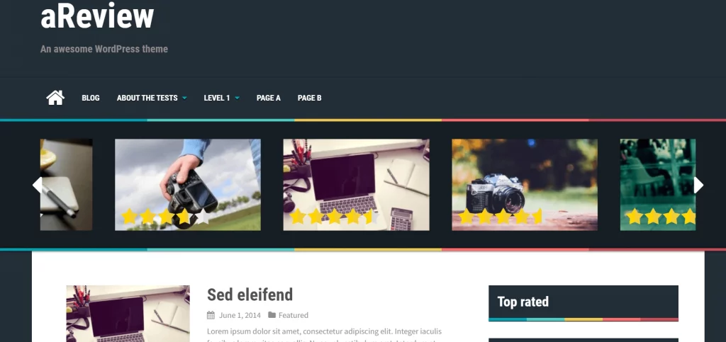 aReview - Best Free Review WordPress Themes
